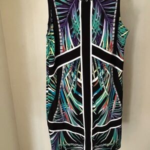 Nicole Miller Multicolor Graphic Midi Dress
